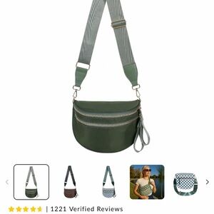 Elegant Olive Crossbody Bag